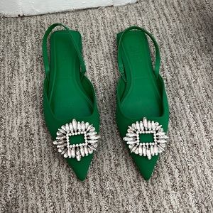 Zara Slingback Pointed Flats